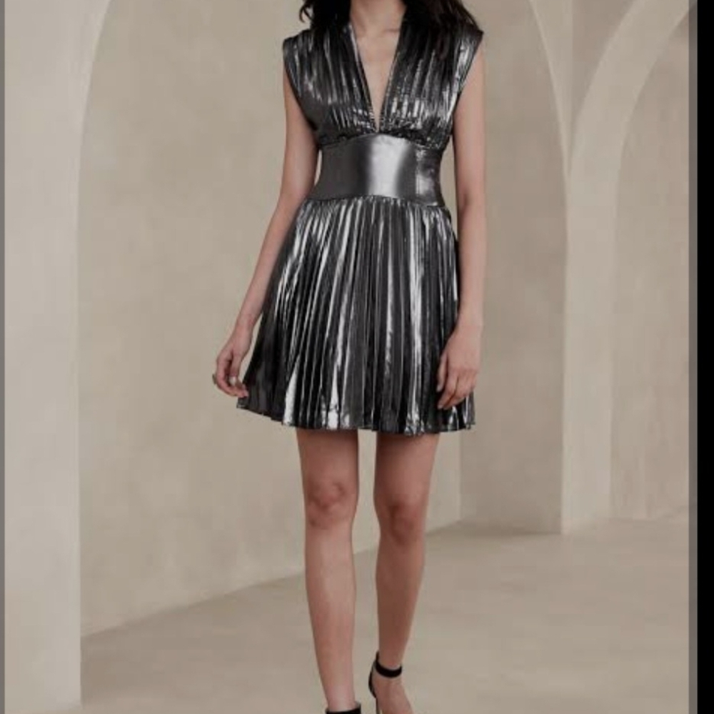 Banana Republic Sleeveless Gunmetal Mini Dress - Picture 13 of 13